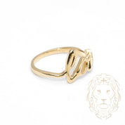 Bague - Or 10K jaune "love" - RIG1075