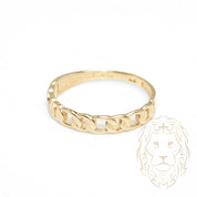 Ring - 10K yellow gold curb link - RIG1078