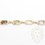Collier - Or 14K jaune pierres multicolores serties clos 4.3mm - CHG1165