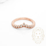 Bague - Or 10K rose wishbone diamants lab 0.20TCW - RIGL114