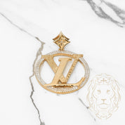 Pendant - 10K two-tone yellow & white LV gold diamond cut & pavé lab 2.00CT - PEGL034