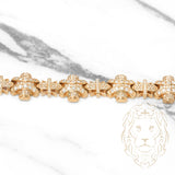 Bracelet - 10K Yellow Gold bold design paved with 6.00CT natural diamonds - BRGD008