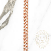 Chain - 10K gold cuban link paved with natural diamonds 11.00CT 8mm - CHGD006