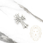Pendant - Silver cross fleur de lys small - PES237