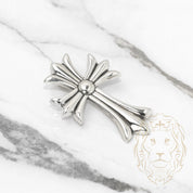 Pendant - Silver cross fleur de lys large - PES239