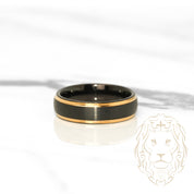 Ring - Tungsten black & gold satin finish - RIT002
