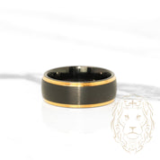 Ring - Tungsten black & gold satin finish - RIT002
