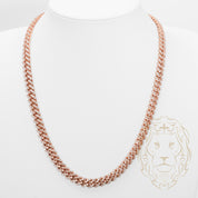 Chain - 10K gold cuban link paved with natural diamonds 11.00CT 8mm - CHGD006