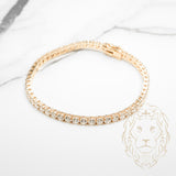 Bracelet - Or 14K jaune tennis diamants lab VVS 7.00TCW coupe rond brillant 3.5mm - BRGL039
