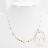 Collier - Or 18K jaune fleurs microbillées - CHG1221