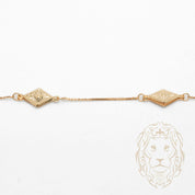 Collier - Or 18K jaune motif reina - CHG1217