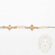 Collier - Or 18K jaune fleurs microbillées - CHG1221