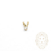 Pendentif - Or 10K jaune solitaire zircone cubique coupe rond brillant 0.05PTS / 2.5mm - PEG1181