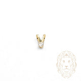 Pendentif - Or 10K jaune solitaire zircone cubique coupe rond brillant 0.05PTS / 2.5mm - PEG1181