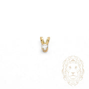 Pendentif - Or 10K jaune solitaire zircone cubique coupe rond brillant 0.10PTS / 3mm - PEG1182