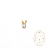 Pendentif - Or 10K jaune solitaire zircone cubique coupe rond brillant 0.10PTS / 3mm - PEG1182