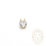 Pendentif - Or 10K jaune solitaire zircone cubique coupe rond brillant 1.00PTS / 6.5mm - PEG1188