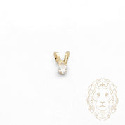 Pendentif - Or 10K jaune solitaire zircone cubique coupe princesse 0.05PTS / 2.5mm - PEG1197