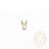 Pendentif - Or 10K jaune solitaire zircone cubique coupe princesse 0.05PTS / 2.5mm - PEG1197