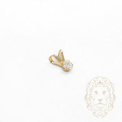 Pendentif - Or 10K jaune solitaire zircone cubique coupe princesse 0.05PTS / 2.5mm - PEG1197