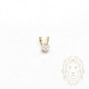 Pendentif - Or 10K jaune solitaire zircone cubique coupe princesse 0.10PTS / 3mm - PEG1198