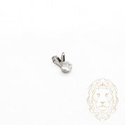 Pendentif - Or 10K blanc solitaire zircone cubique coupe princesse 0.10PTS / 3mm - PEG1206
