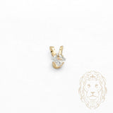 Pendentif - Or 10K jaune solitaire zircone cubique coupe princesse 0.15PTS / 3.5mm - PEG1199