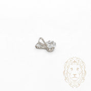 Pendentif - Or 10K blanc solitaire zircone cubique coupe princesse 0.15PTS / 3.5mm - PEG1207