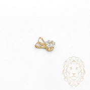 Pendentif - Or 10K jaune solitaire zircone cubique coupe princesse 0.15PTS / 3.5mm - PEG1199