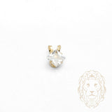Pendentif - Or 10K jaune solitaire zircone cubique coupe princesse 0.75PTS / 6mm - PEG1203