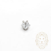 Pendentif - Or 10K blanc solitaire zircone cubique coupe princesse 1.00PTS / 6.5mm - PEG1212