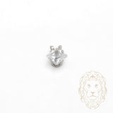 Pendentif - Or 10K blanc solitaire zircone cubique coupe princesse 1.00PTS / 6.5mm - PEG1212