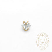 Pendentif - Or 10K jaune solitaire zircone cubique coupe princesse 1.00PTS / 6.5mm - PEG1204