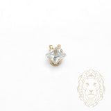 Pendentif - Or 10K jaune solitaire zircone cubique coupe princesse 1.00PTS / 6.5mm - PEG1204