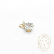 Pendentif - Or 10K jaune solitaire zircone cubique coupe princesse 1.00PTS / 6.5mm - PEG1204