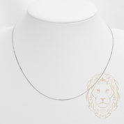 Chain - 10K gold white cuban link 0.6mm - CHG526