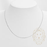 Chain - 10K gold white cuban link 0.6mm - CHG526