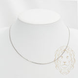 Chain - 10K white gold curb 1.3mm - CHG536