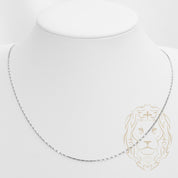 Chain - 10K white gold bullet 1mm - CHG540