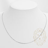 Chain - 10K white gold bullet 1mm - CHG540