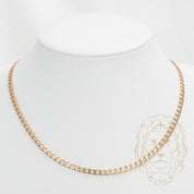 Chain - 10K gold curb squares 3.7mm - CHG572