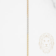 Chain - 10K two-tone yellow & white snake cut diamond 1mm - CHG557