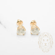 Studs à visser - Or 14K jaune diamant lab 1.10CT T.W. coupe rond brillant - BOGL055