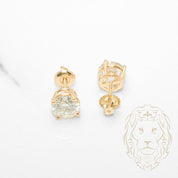 Studs à visser - Or 14K jaune diamant lab 1.10CT T.W. coupe rond brillant - BOGL055