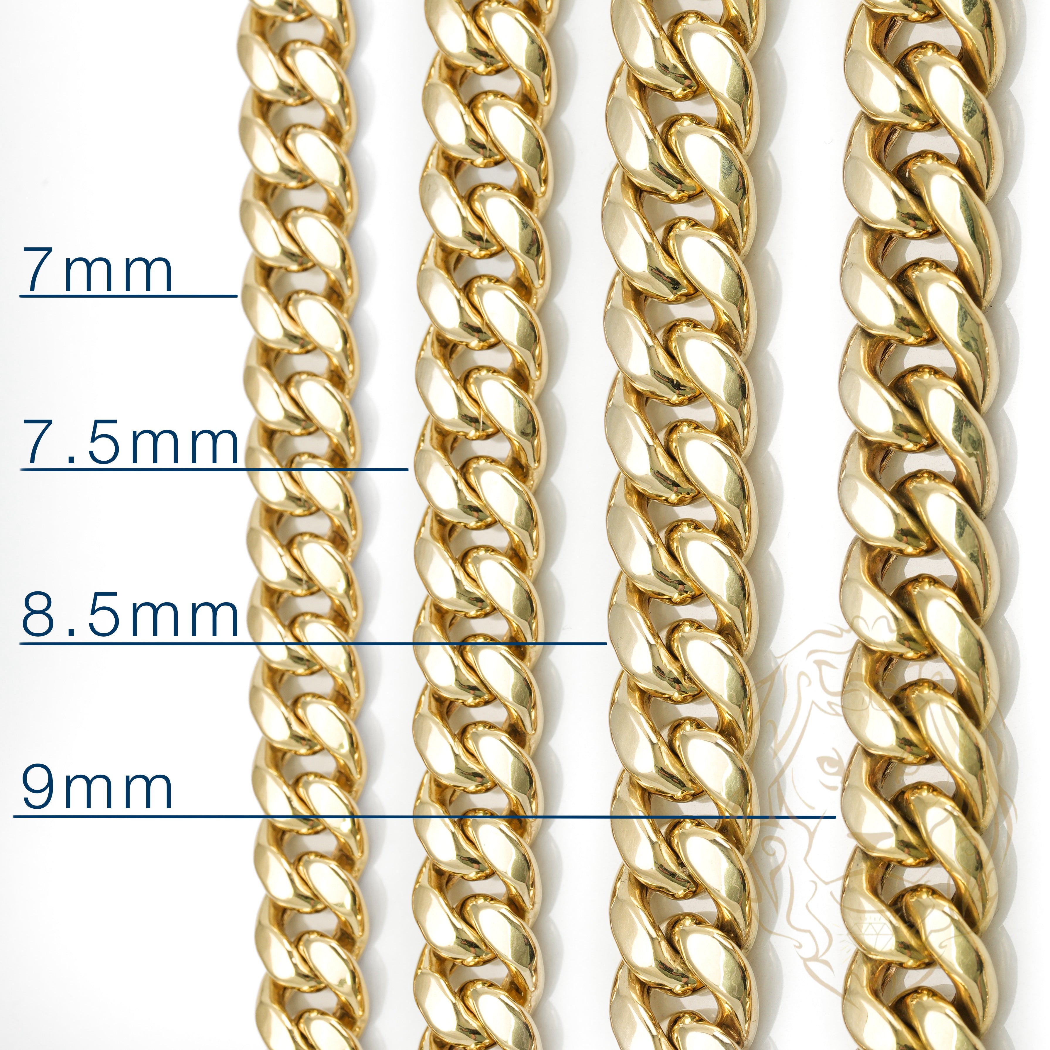 Chain - 10K Yellow Gold Cuban links 7mm 28" - CHG125