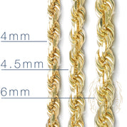 Chaîne - Or 10K jaune torsade 6.4mm - CHG832