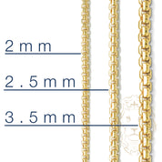 Chaîne - Or 10K jaune boîte ronds 3.5mm - CHG769
