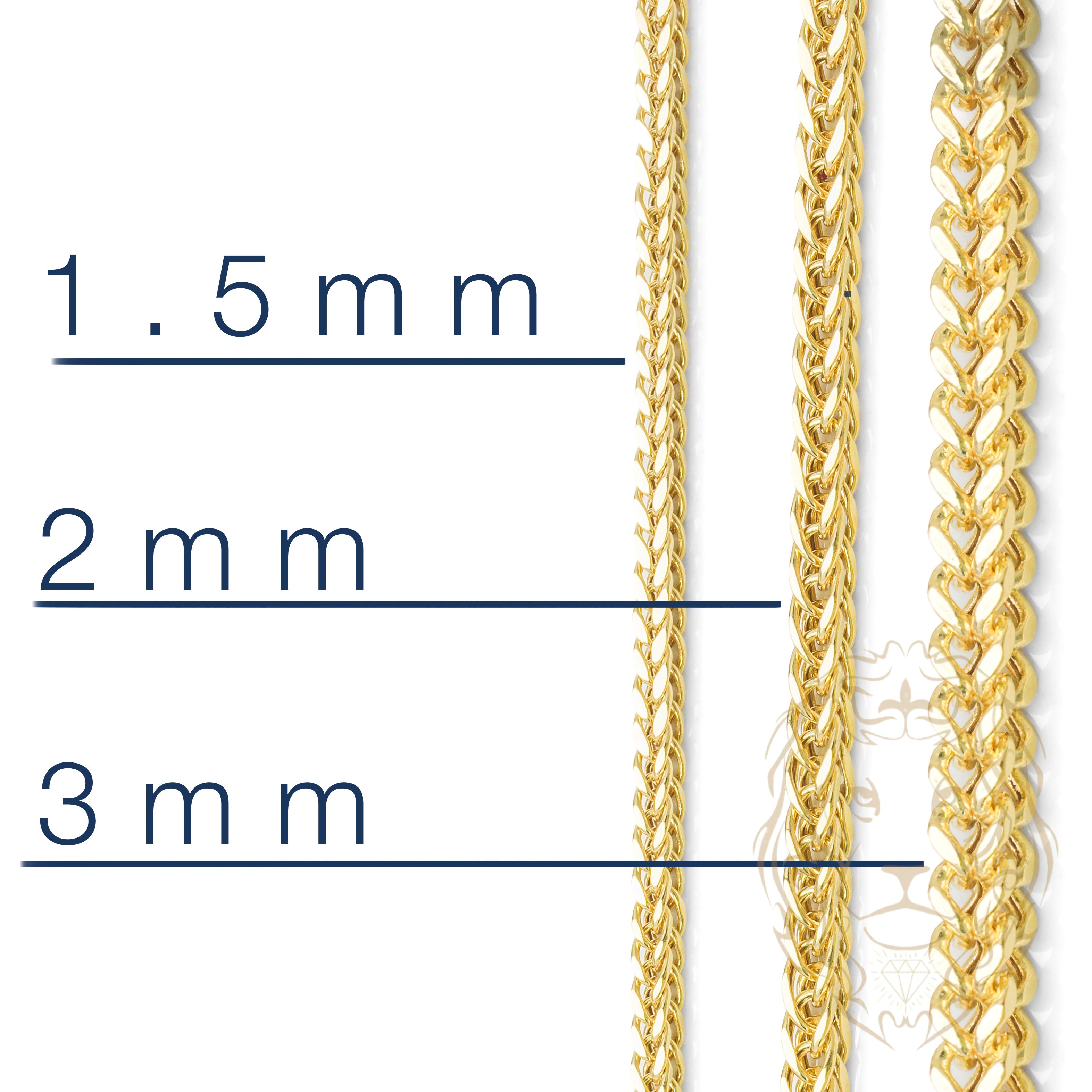 Chain - 10K yellow gold free links 3mm 28" - CHG240