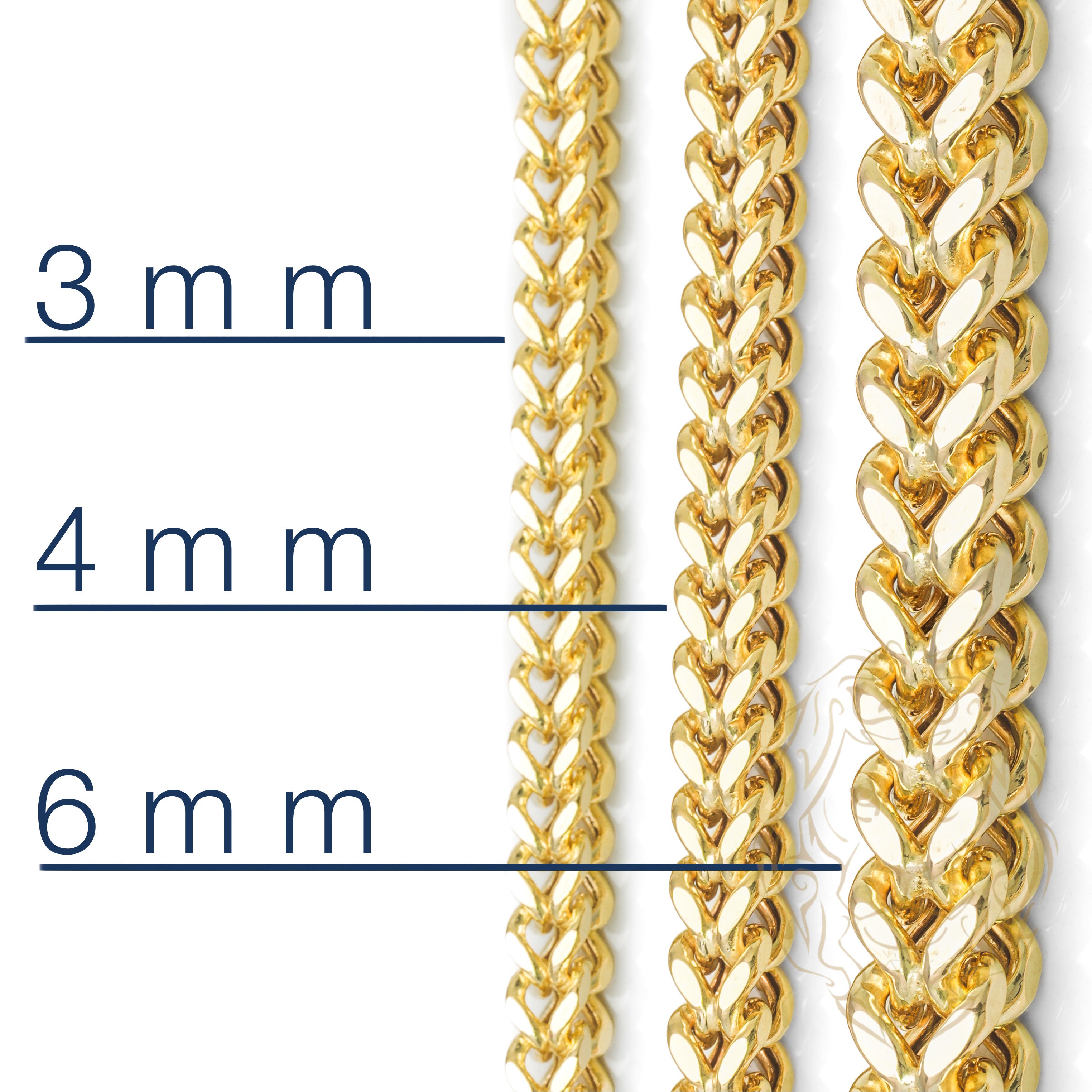 Chain - 10K yellow gold free links 3mm 28" - CHG240