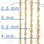 Chaîne - Or 10K jaune torsade laser cut 3.2mm - CHG843